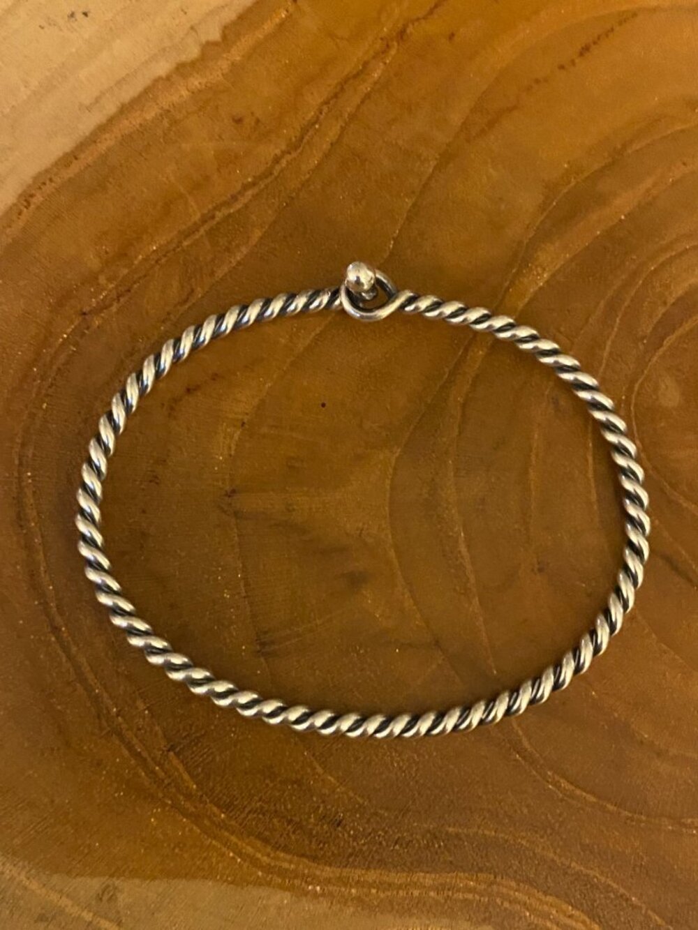 RETIRED James Avery Twisted Wire Hook-On Bracelet, Sterling Silver